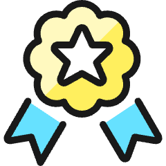 Award Ribbon Star 2 Icon from Ultimate Colors Set