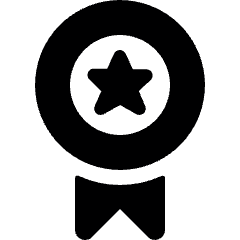 Award Ribbon Star 3 Icon from Ultimate Bold Set