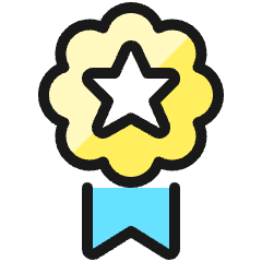 Award Ribbon Star Icon from Ultimate Colors Set