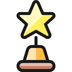 Award Star 1 Icon from Ultimate Colors Set