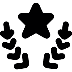 Award Star Head Icon from Ultimate Bold Set