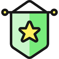 Award Wall Star Icon from Ultimate Colors Set