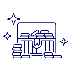 Open Treasure Chest Illustration from UX Line Set