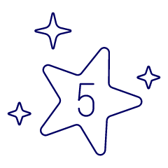 Star Rating Five Illustration from UX Line Set