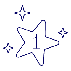 Star Rating One Illustration from UX Line Set