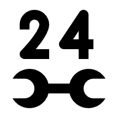 Route Sign 24 Hour Car Service Icon from Nova Solid Set