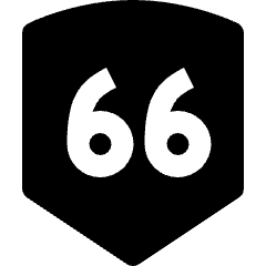 Route Sign 66 Icon from Nova Solid Set