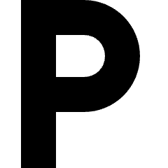 Route Sign Parking Area Icon from Nova Solid Set