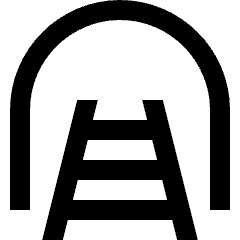 Route Sign Railway Tunnel Area Icon from Nova Line Set