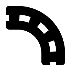 Route Sign Turn Left Icon from Nova Solid Set