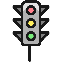 Road Traffic Lights 1 Icon from Ultimate Colors Set