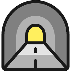 Road Tunnel Icon from Ultimate Colors Set