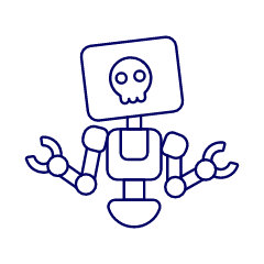 Dead Robot Illustration from UX Line Set