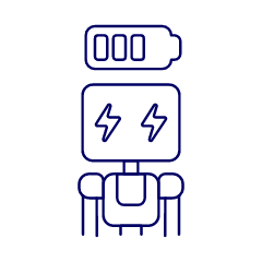 Robot Charging Illustration from UX Line Set