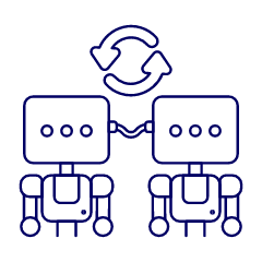 Robot Syncronizing Illustration from UX Line Set