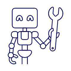 Technician Robot 2 Illustration from UX Line Set