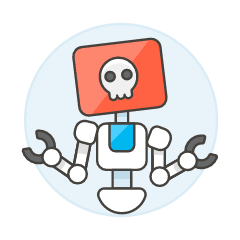 Dead Robot Illustration from UX Colors Set