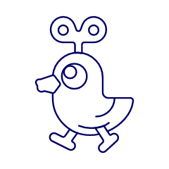 Toy Chick Illustration from UX Line Set