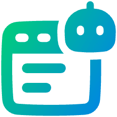 Ai Browser Robot Icon from Plump Gradient Set