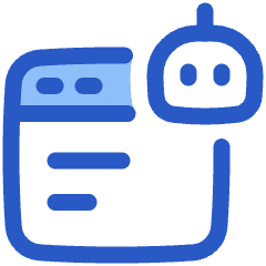 Ai Browser Robot Icon from Plump Duo Set