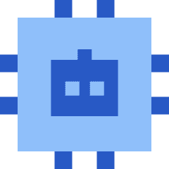 Ai Chip Robot Icon from Sharp Flat Set