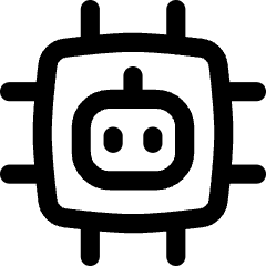 Ai Chip Robot Icon from Flex Line Set