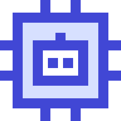 Ai Chip Robot Icon from Sharp Duo Set