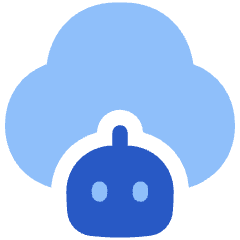 Ai Cloud Robot Icon from Plump Flat Set