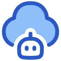 Ai Cloud Robot Icon from Plump Duo Set