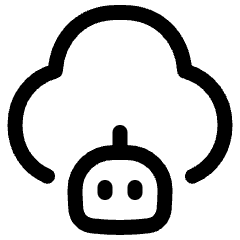 Ai Cloud Robot Icon from Plump Line Set