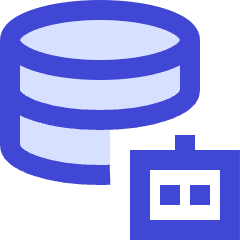 Ai Database Robot Icon from Sharp Duo Set