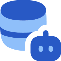 Ai Database Robot Icon from Flex Flat Set