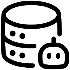 Ai Database Robot Icon from Plump Line Set