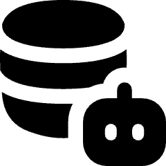 Ai Database Robot Icon from Flex Solid Set