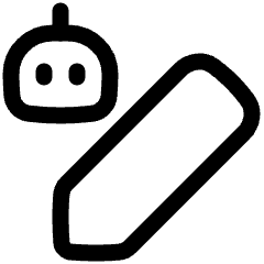 Ai Edit Robot Icon from Plump Line Set