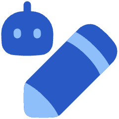 Ai Edit Robot Icon from Plump Flat Set