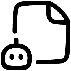 Ai File Robot Icon from Plump Line Set