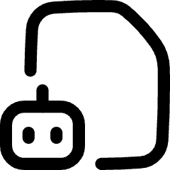 Ai File Robot Icon from Flex Line Set