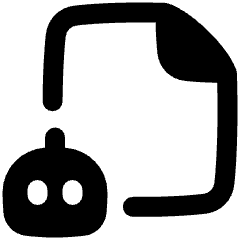 Ai File Robot Icon from Plump Remix Set