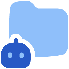 Ai Folder Robot Icon from Plump Flat Set