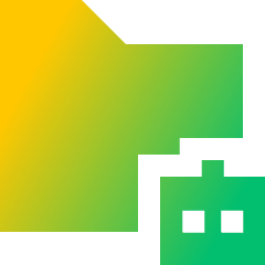 Ai Folder Robot Icon from Sharp Gradient Set