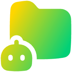 Ai Folder Robot Icon from Plump Gradient Set