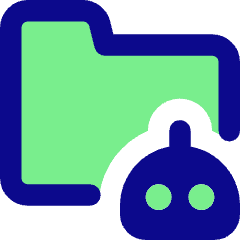 Ai Folder Robot Icon from Core Pop Set