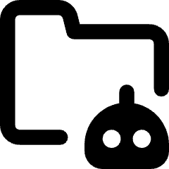 Ai Folder Robot Icon from Core Remix Set