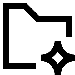 Ai Folder Spark Icon from Sharp Line Set