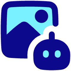 Ai Generate Landscape Image Robot Icon from Plump Pop Set