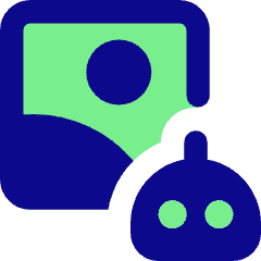 Ai Generate Landscape Image Robot Icon from Core Pop Set
