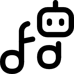 Ai Generate Music Robot Icon from Flex Line Set