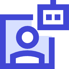 Ai Generate Portrait Image Robot Icon from Sharp Duo Set