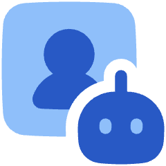 Ai Generate Portrait Image Robot Icon from Plump Flat Set